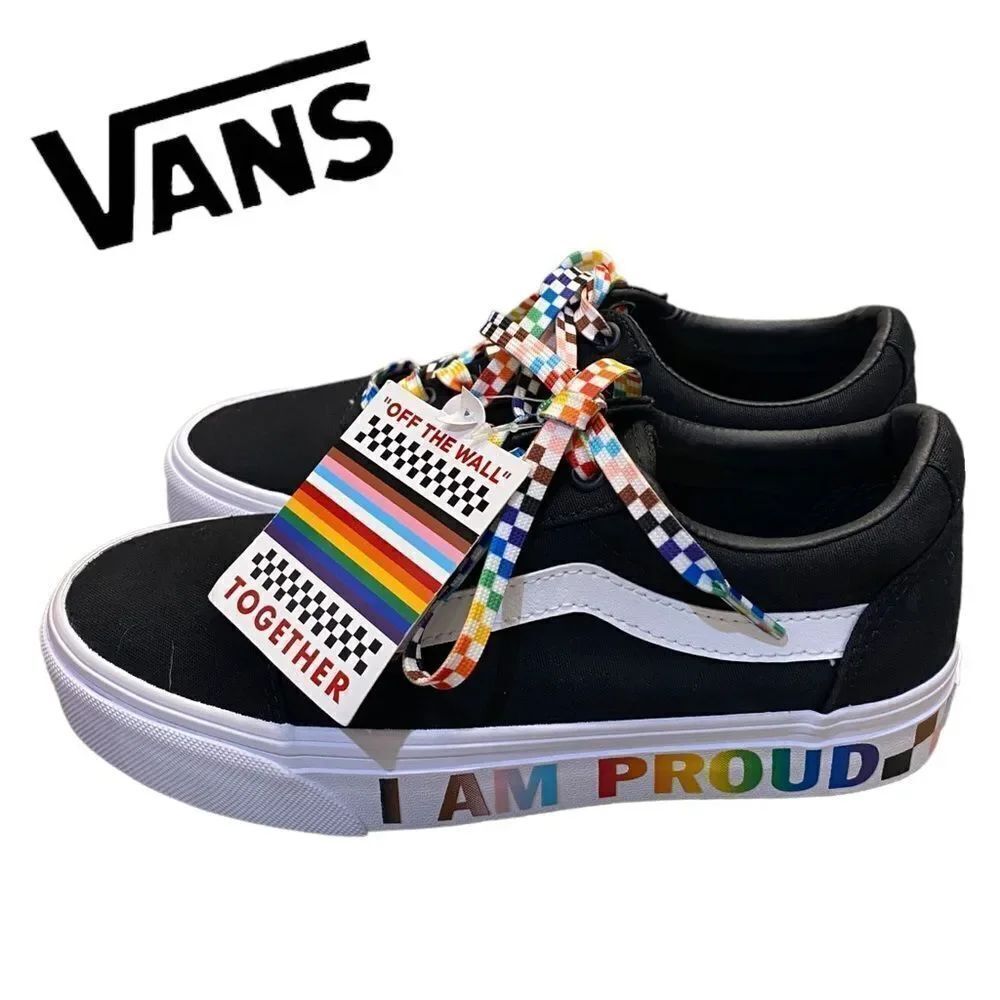 NEW Vans Ward Pride Women's Black Shoes Sneakers 5.5